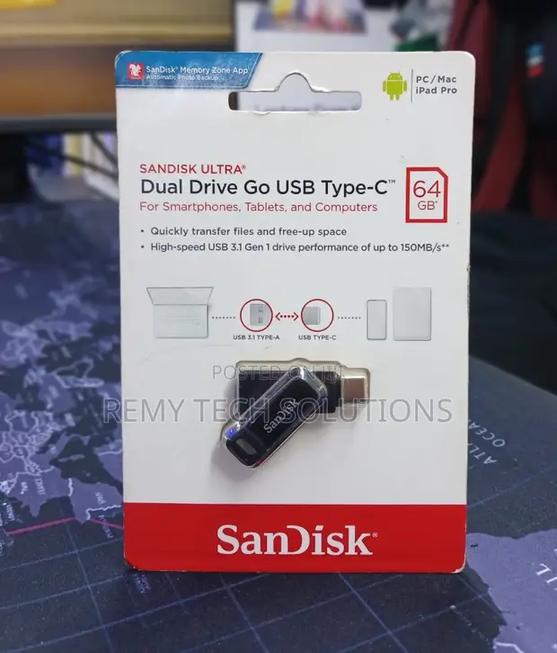 SanDisk Ultra 64GB Dual Drive Go USB Type-C Flash Drive - 1