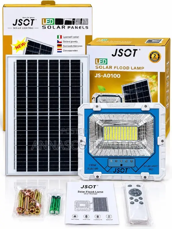 JSOT LED Solar Flood Lamp (Model JS-A0100) - 1