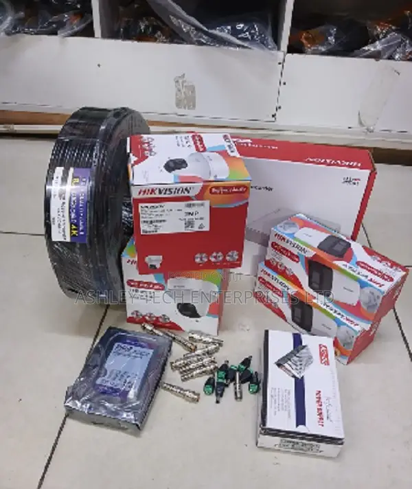 Hikvision 4 Camera CCTV Kit yenye Sauti HD na Usiku wa Rangi - 1