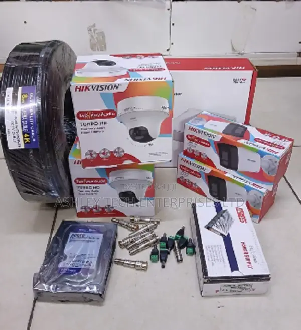 Hikvision 4CH HD Security Camera Kit na Sauti - 1