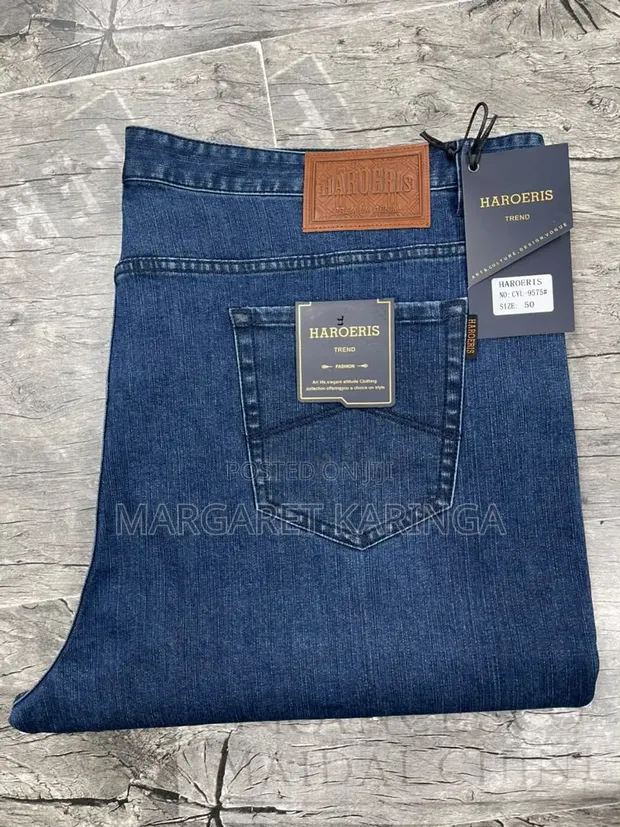 Men's Blue Chino Trousers - Big Sizes - 1