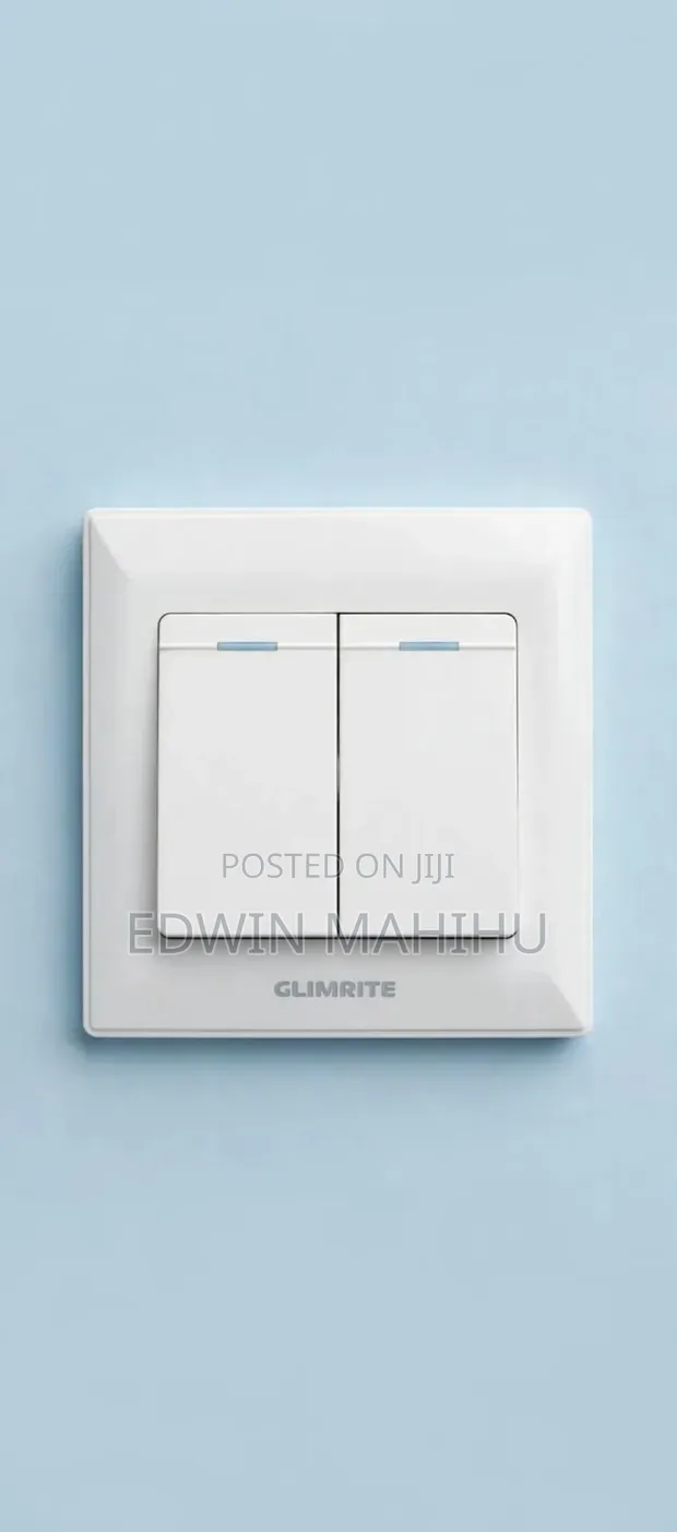 2 Gang 2 Way Screwless Switch ya Mwanga - 1