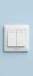 2 Gang 2 Way Screwless Switch ya Mwanga - 1