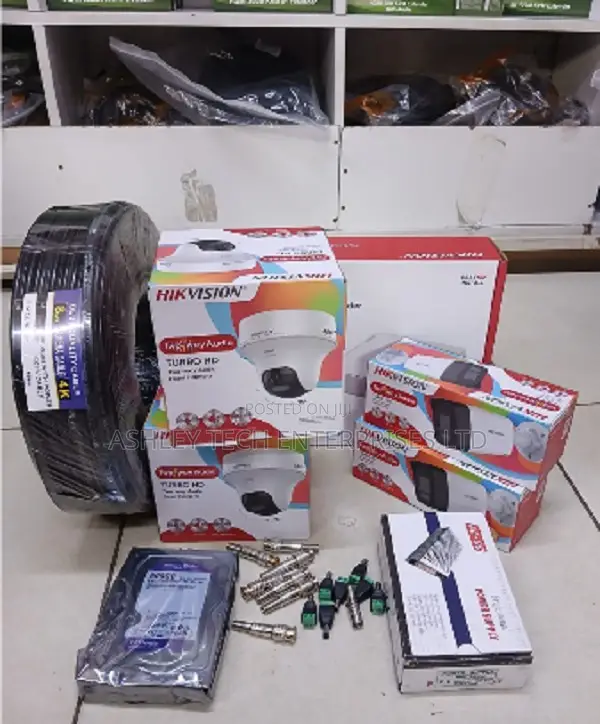Mfumo wa CCTV wa Kamera 4 za Hikvision na Sauti ya Njia 2 HD - 1