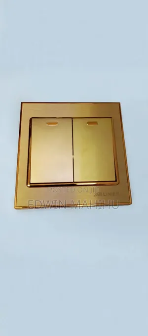 Executive 2-Gang 2-Way Light Switch (Gold)