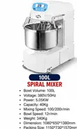 Premier 100L Spiral Dough Mixer - Brand New - 1