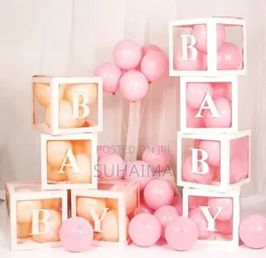 Newborn Baby Decoration Box with 30 Balloons