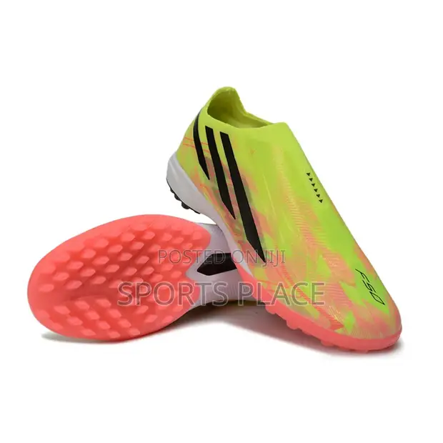 Adidas F50 Hyperfast Laceless Turf Shoes - Yellow Orange - 1