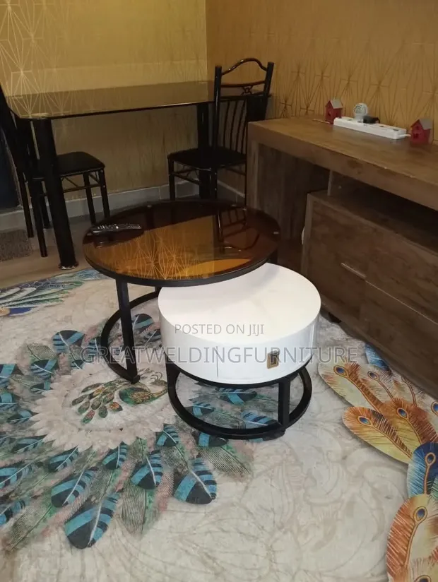 Modern 2-in-1 Nesting Coffee Table Set with Storage - 1