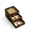 Sanduku la Vito la Mbao la Elegant 3-Tier - 5