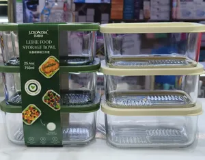 3 Piece Glass Food Storage Container Set (750ml)