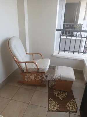 King Wooden Glider Rocking Chair with Footstool