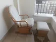 King Wooden Glider Rocking Chair with Footstool - 2