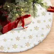 White Beaded Snowflakes Christmas Tree Skirt 90cm - 2