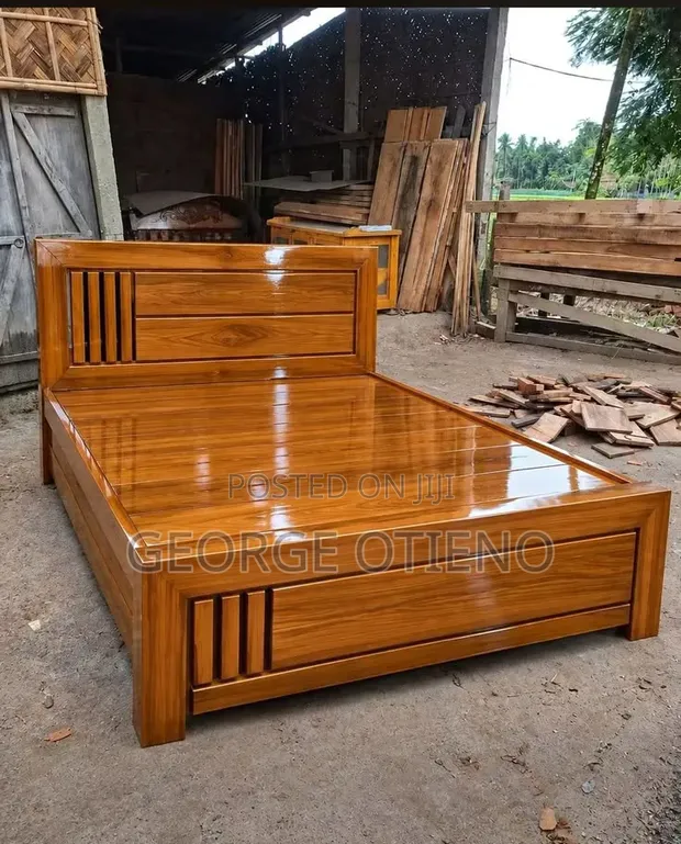 Mahogany Bed 5x6 - Brand New - 1