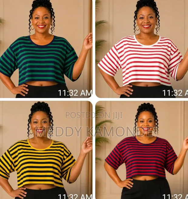 Yellow Crop Top - Mpya Kabisa - 1