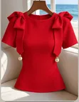Casual All-Weather Top - Red - 2