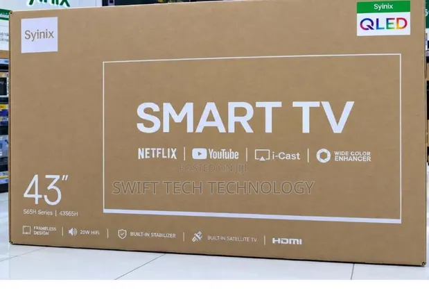 Syinix 43 Inch QLED Smart Android TV - 1