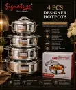 4 Pcs Stainless Steel Hotpot Set - 1