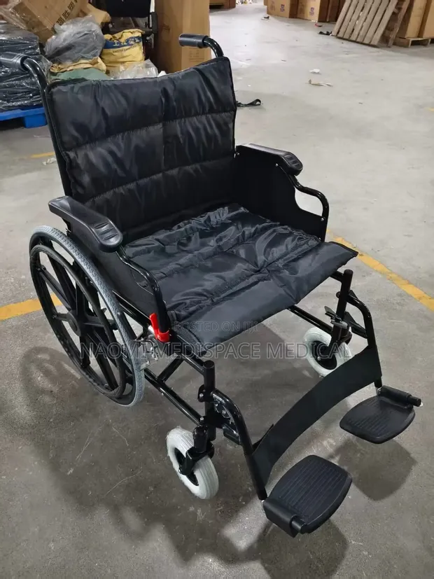 Comfortable Extra Wide Heavy-Duty Wheelchair with Padded Seat - 1