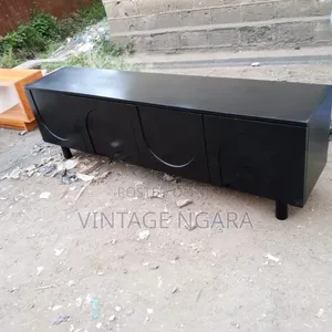 6 Feet Black TV Stand