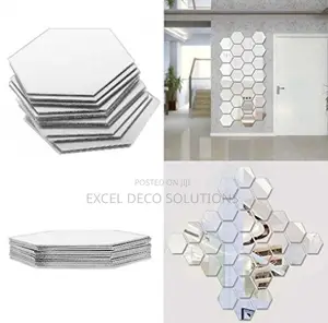 12Pcs Peel and Stick Hexagon Mirror Tiles