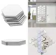 12Pcs Peel and Stick Hexagon Mirror Tiles - 1