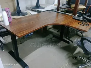Boss Office Products L-Shaped Electric Standing Desk 1.4m