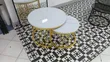 Quality 2-in-1 Gold Metal Nesting Tables - 1