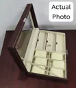 9 Slot Leather Watch & Glasses Organizer Box - 5