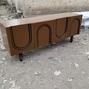 Sleek 5ft Brown Wooden TV Stand