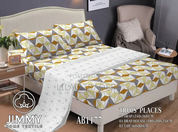 6pcs Fitted Bedsheets Set - Brown - 1