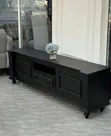 TV Stand ya Executive ya Futi 7 na Vitu vya Dhahabu - 2