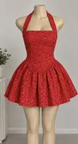 The Scarlet Affair Red Floral Dress - 1
