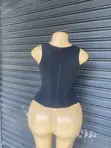 Corset ya Latex ya Ubora - Nyeusi - 1