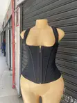 Corset ya Latex ya Ubora - Nyeusi - 2