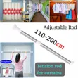 Heavy Duty Stainless Steel Tension Rod / Shower Curtain Pole - 2