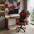 Kiti cha Michezo cha Rangi Nyekundu - Kiti cha Ofisi chenye Ergonomics - 1