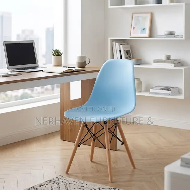 Eames Style Blue Dining/Office Chair - 1