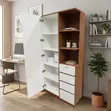 Modern Wooden Bookcase - 7 Shelves - 1