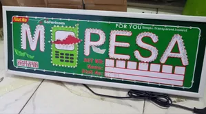 Bodi ya Ishara ya M-Pesa yenye Mwanga wa LED