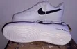 Nike Air Force 1 '07 Low-Top Sneakers - White with Black Swoosh - 1