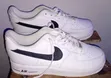 Nike Air Force 1 '07 Low-Top Sneakers - White with Black Swoosh - 4