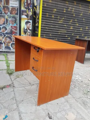 Executive Office Desk with 3 Drawers - Cherry Wood