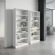 Modern White Bookshelf - 5 Shelves - 1
