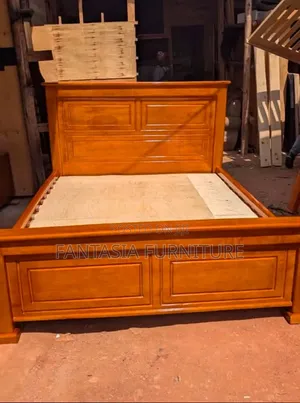 5x6 Brown Wooden Bed Frame