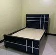 5x6 Black and White Wooden Bed Frame - 1