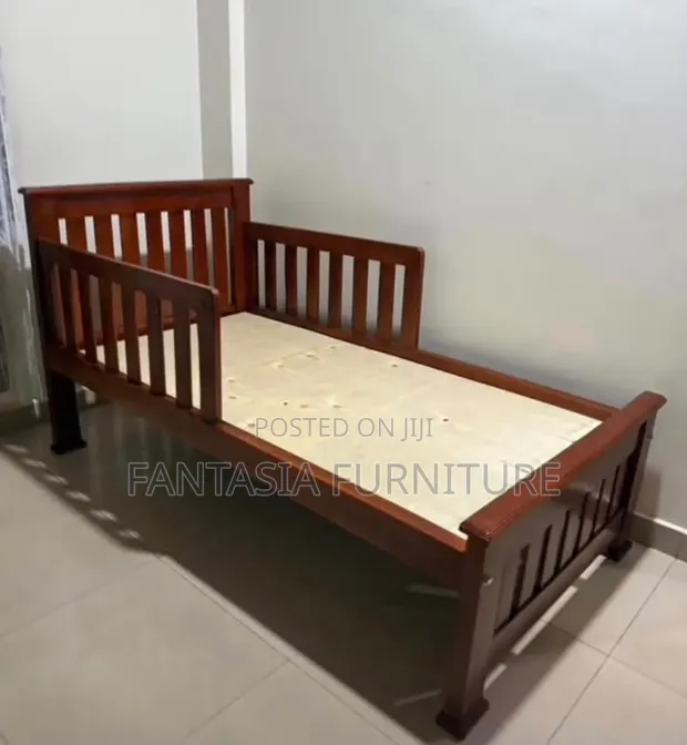 3x6 Single Toddler Bed - Solid Wood - 1