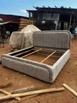 Ideal 5x6 Grey Fabric Bed Frame - 1