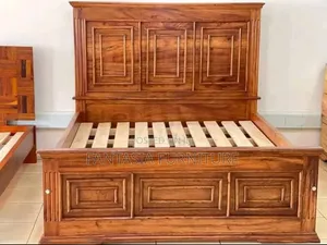 5x6 Wooden Paneled Bed - Brand New